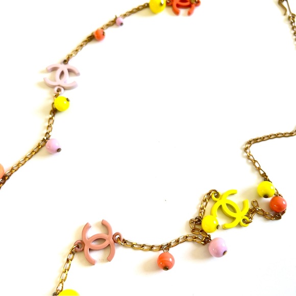 Vintage 2003 Chanel Multicolored CC Necklace - Picture 2 of 3